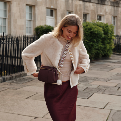 Strap Burgundy Twill-Pom Pom London