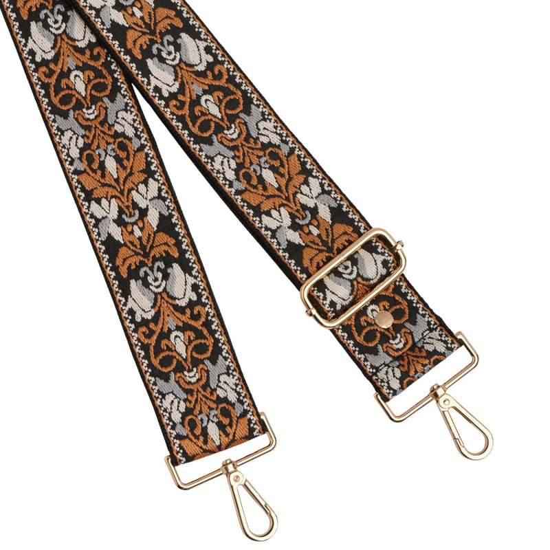 Strap Chestnut Floral-Pom Pom London