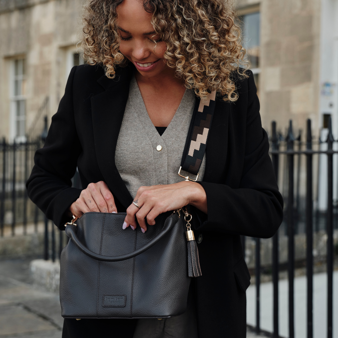 Strap Conker Geometric-Pom Pom London