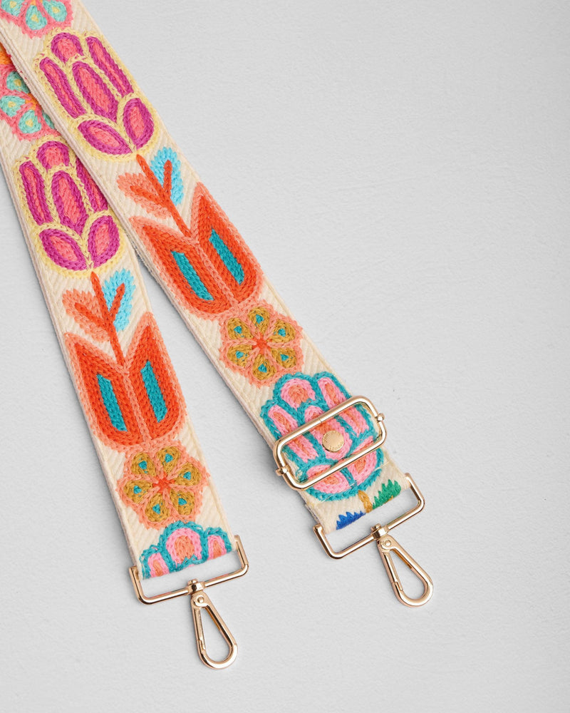 Floral Mango Knit bag strap | Pom Pom London