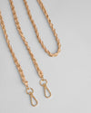 Strap Gold Chain Almond Beige Weave
