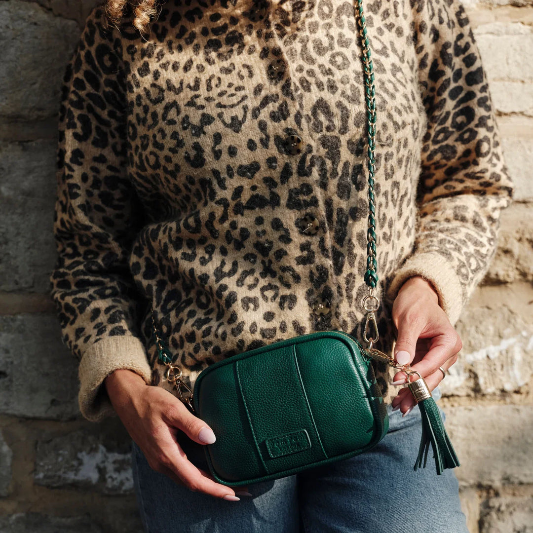 Crossbody Bag Strap Gold Chain Madeira Weave - Pom Pom London