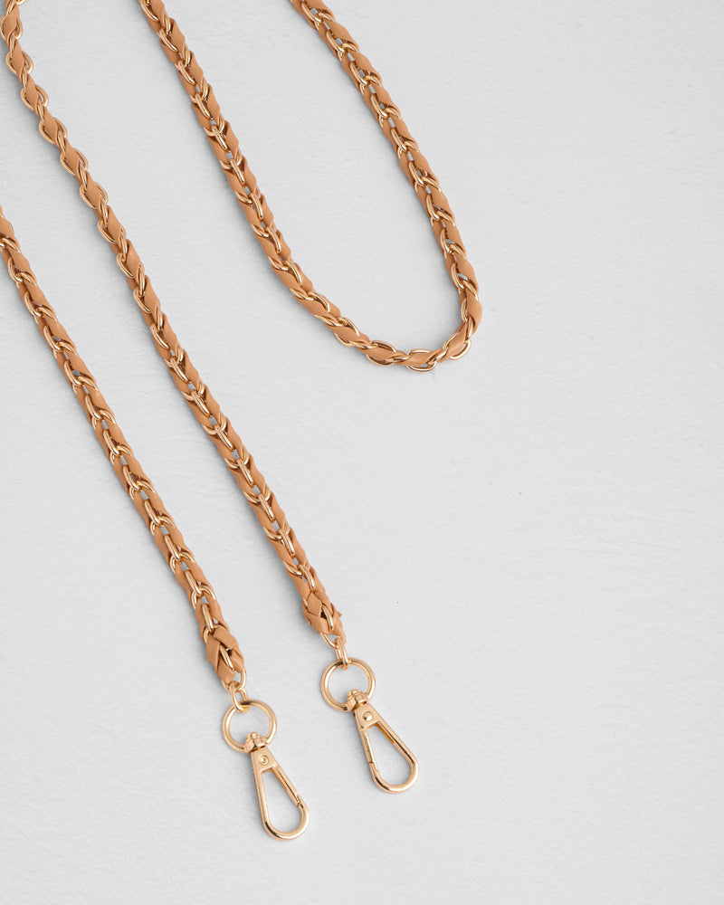Strap Gold Chain Maple Weave-Pom Pom London