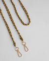 Strap Gold Chain Olive Green Weave