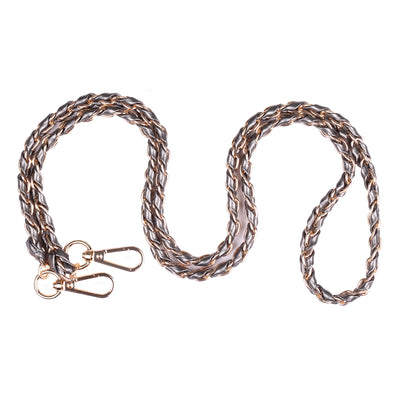 Strap Gold Chain Pewter Weave-Pom Pom London