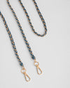 Strap Gold Chain Slate Blue Weave