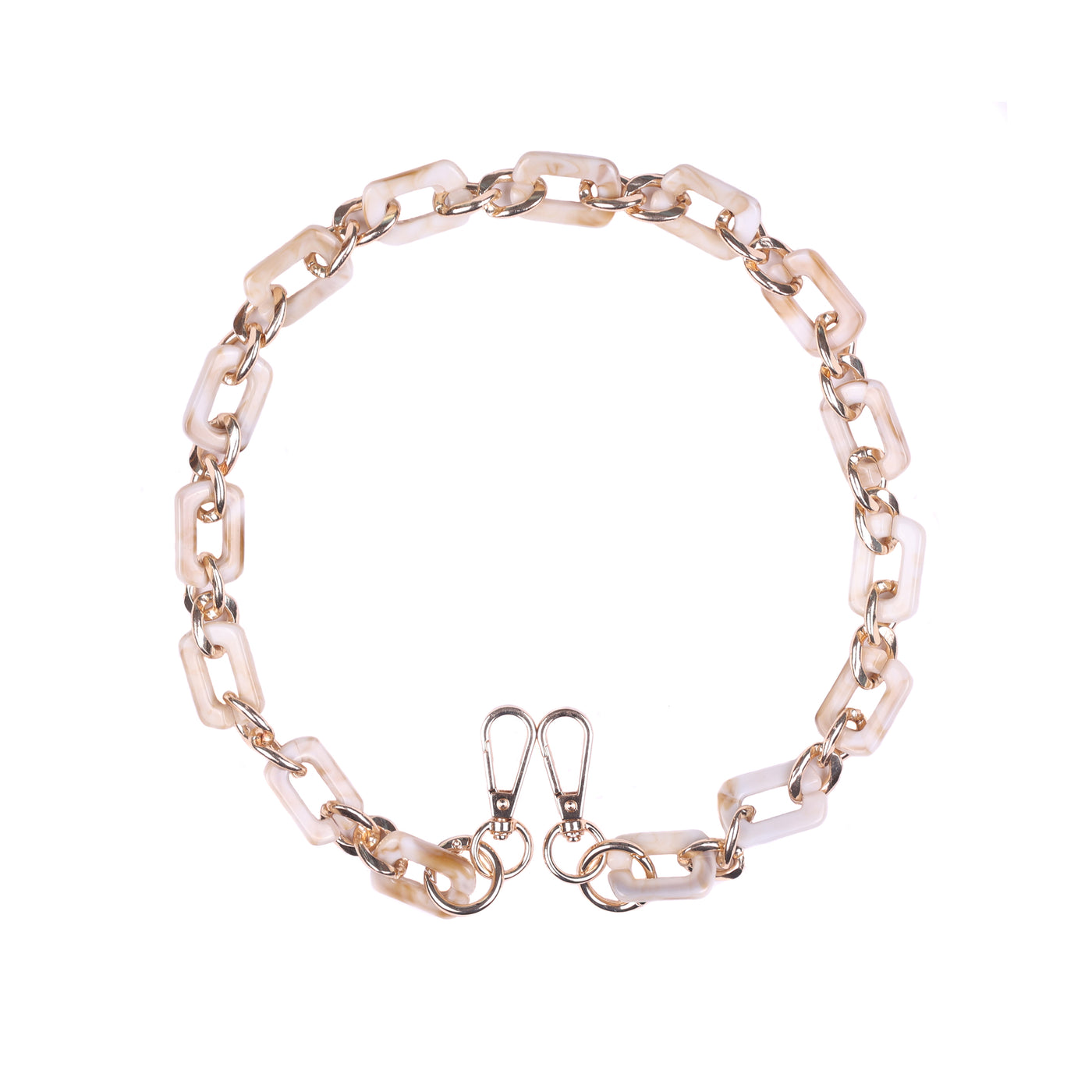 Strap Gold Chain Stone Link-Pom Pom London