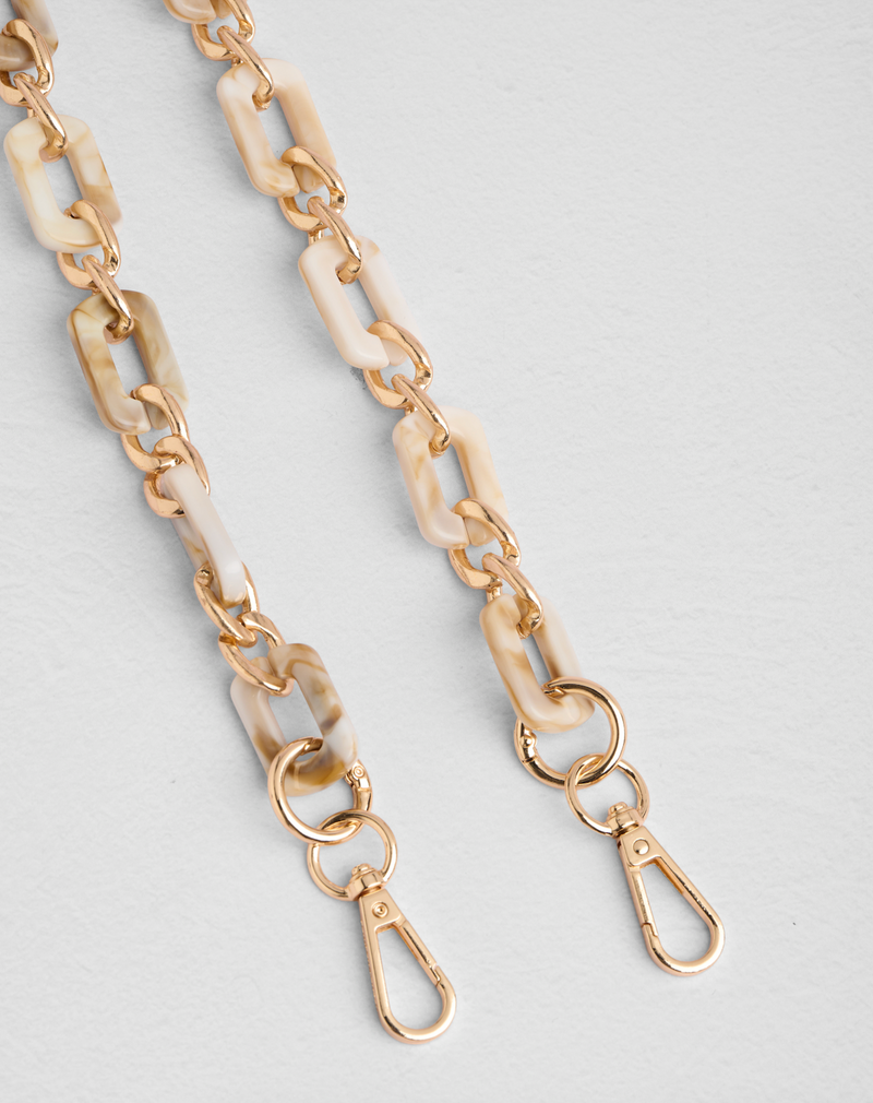 Gold Chain Stone Link bag strap | Pom Pom London