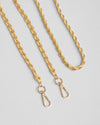 Strap Gold Chain Straw Weave