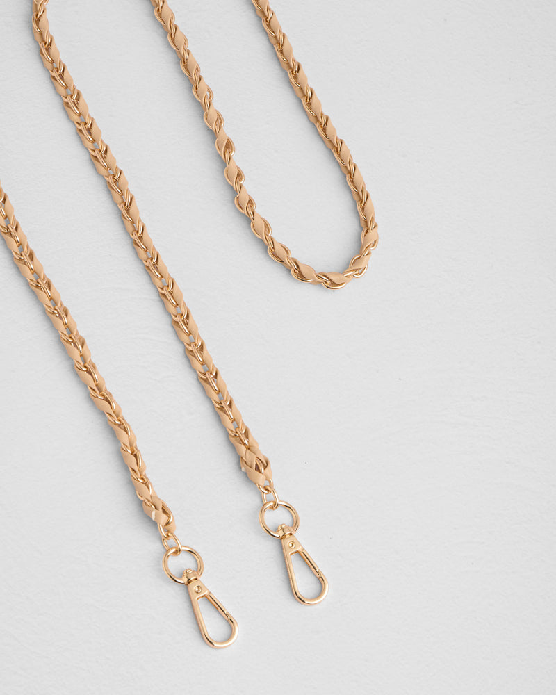 Strap Gold Chain Toffee Weave-Pom Pom London
