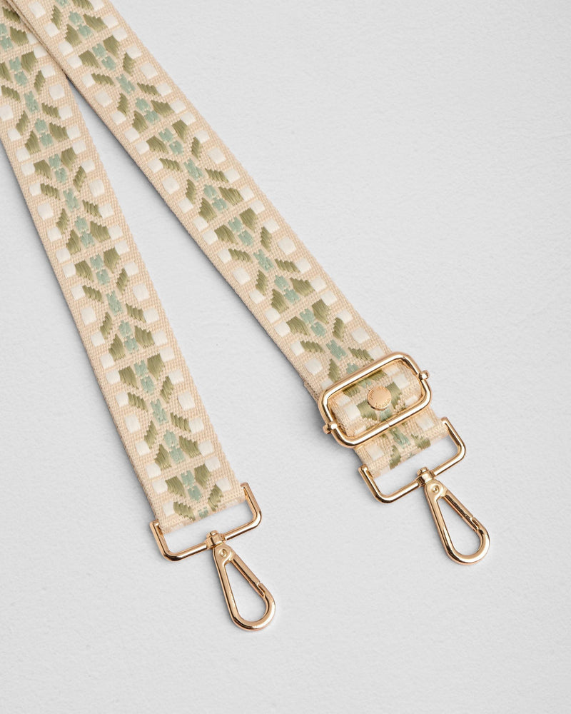Strap Green Stitched-Pom Pom London