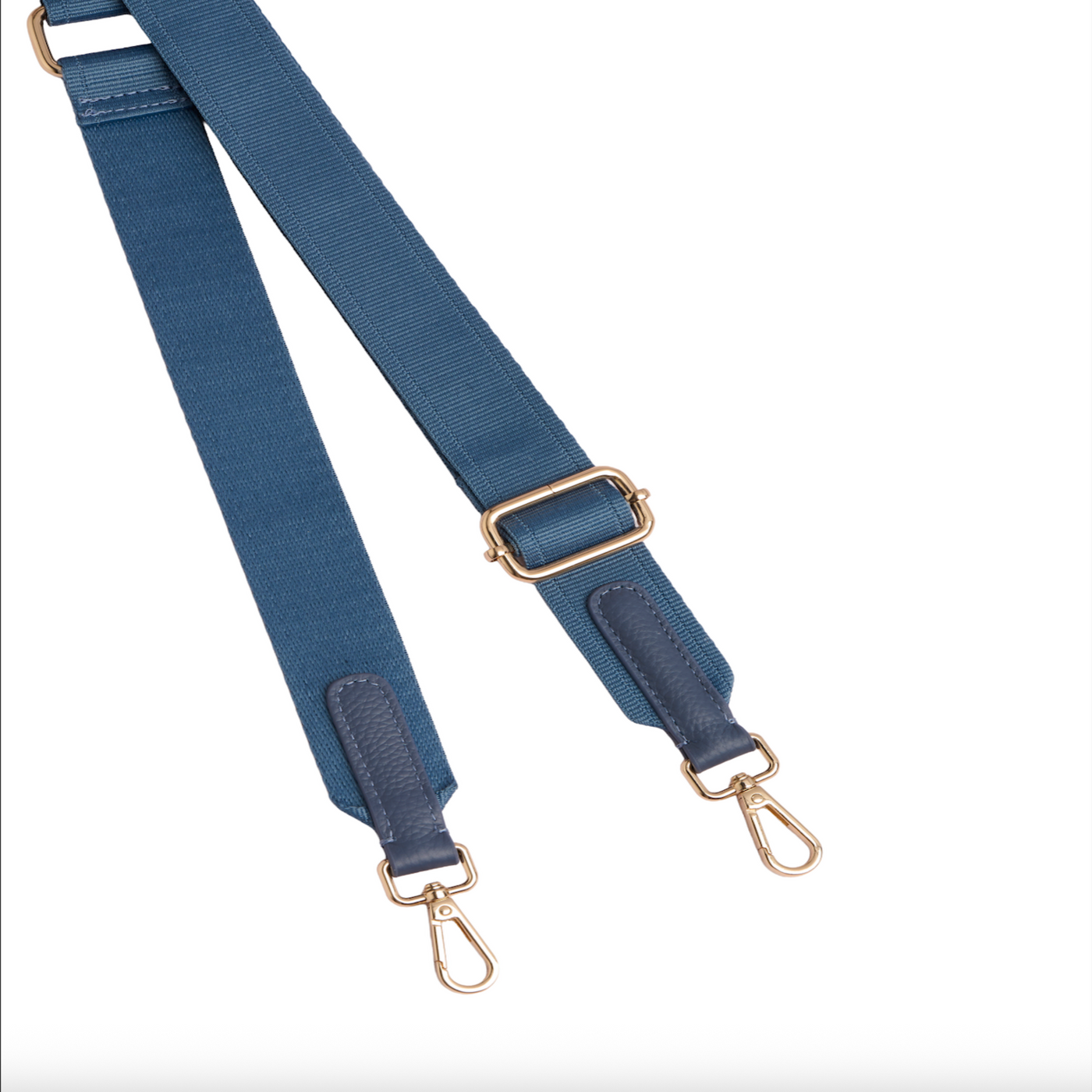 Strap Leather Tab - Slate Blue-Pom Pom London