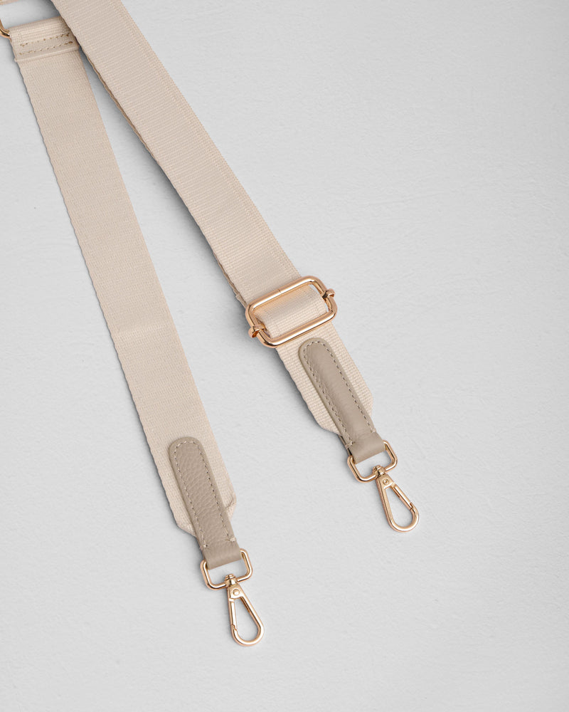 Strap Leather Tab - Stone-Pom Pom London