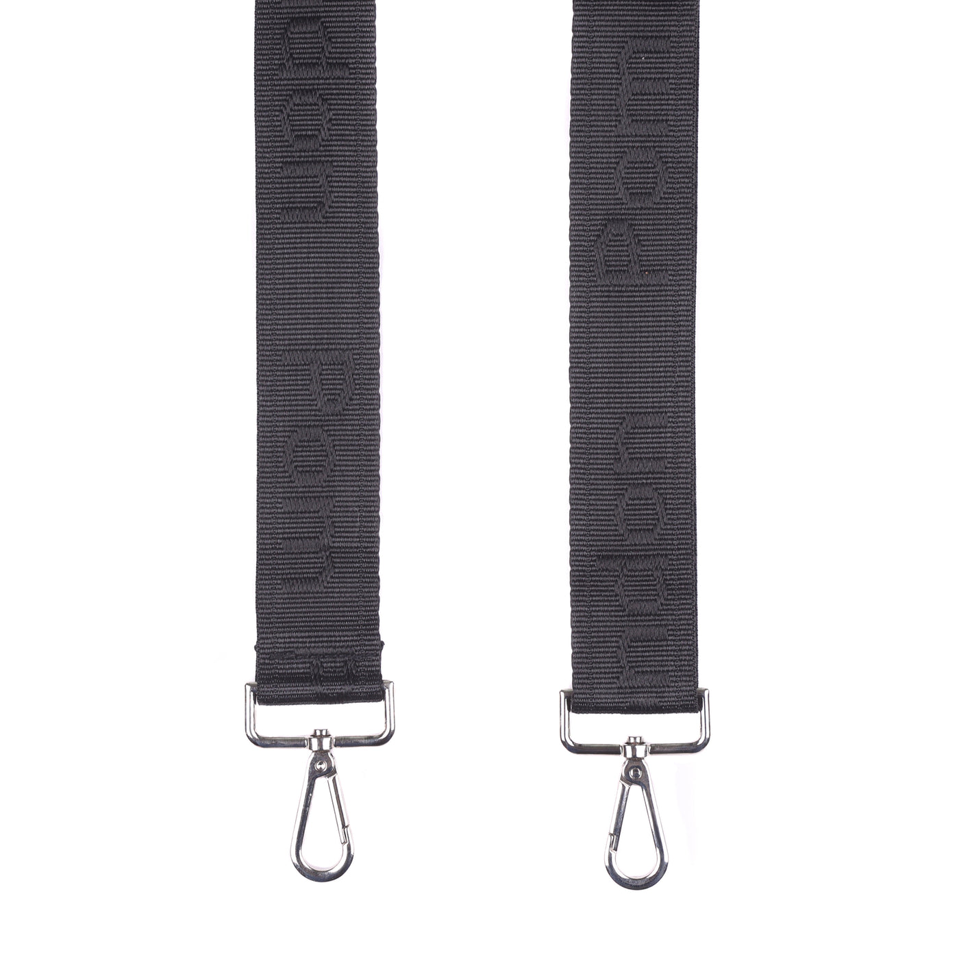 Strap Logo Black - Silver Hardware-Pom Pom London