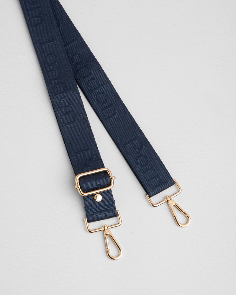 Strap Logo Navy-Pom Pom London