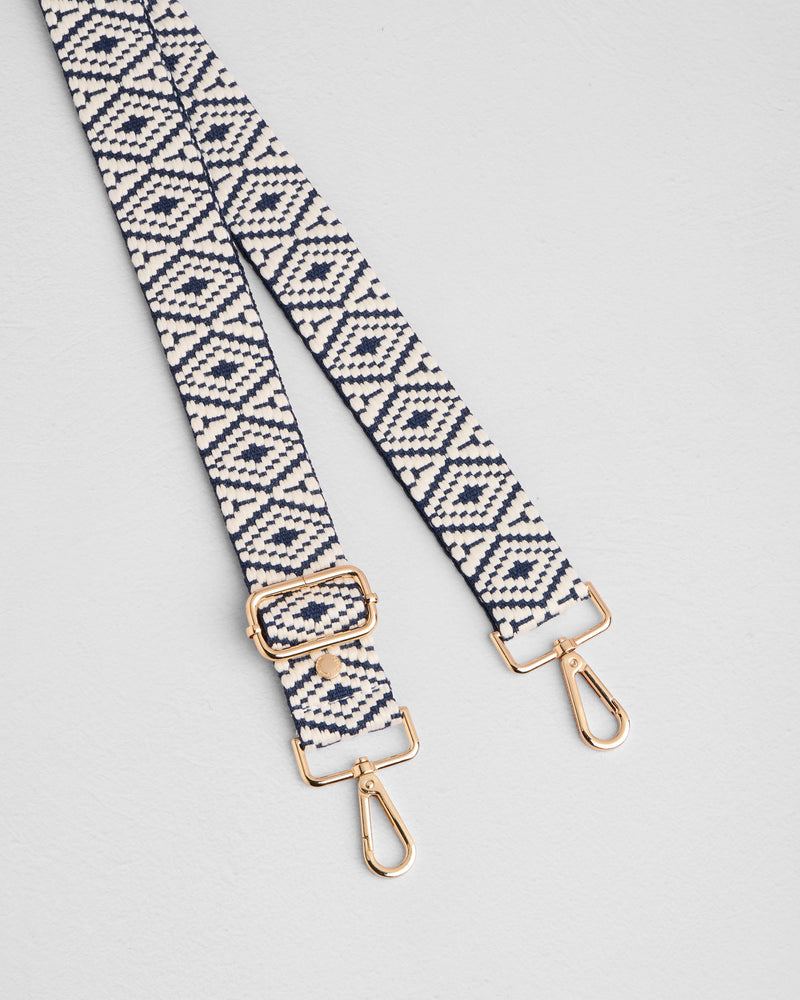 Strap Navy Aztec-Pom Pom London