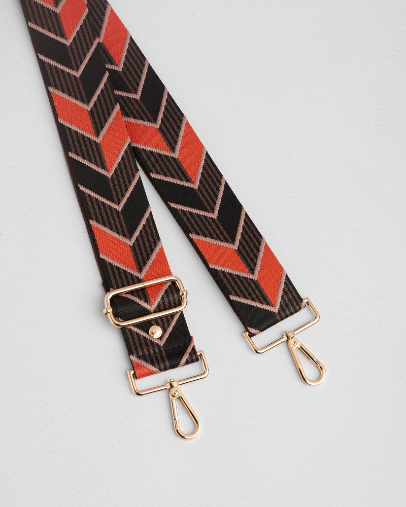 Strap Orange & Black Arrow-Pom Pom London