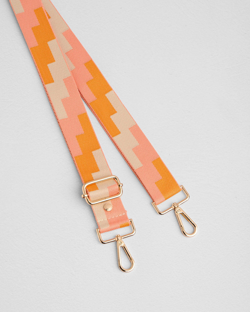 Strap Orange & Coral Geometric-Pom Pom London
