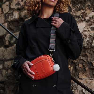 Strap Orange Multi Stripe-Pom Pom London