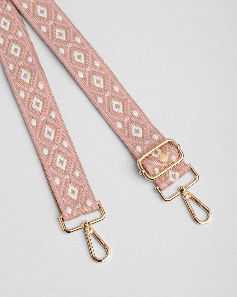 Orchid Tribal Motif bag strap | Pom Pom London