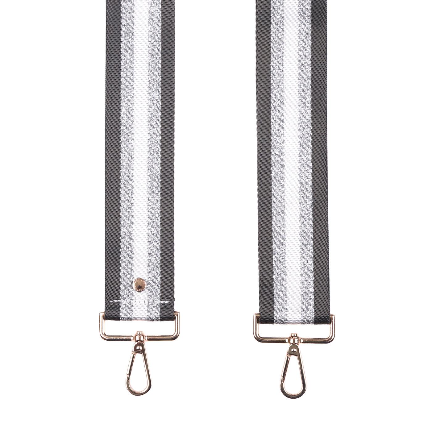 Strap Pewter & Silver Stripe-Pom Pom London