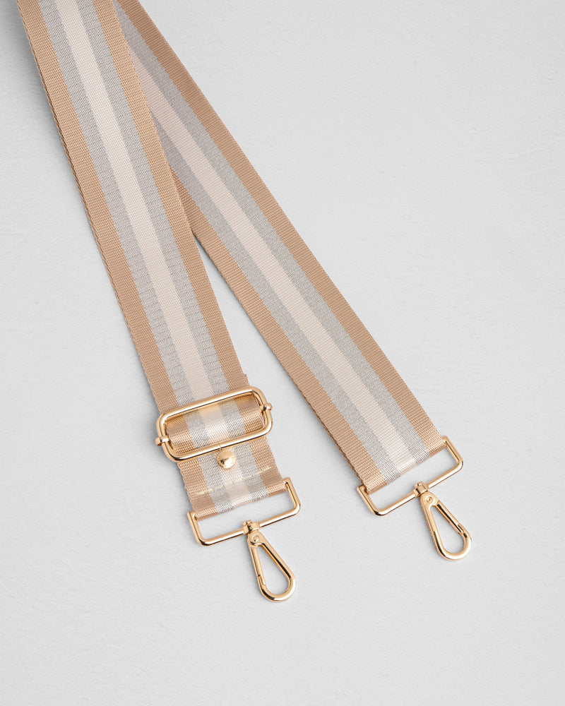 Strap Platinum & Silver Stripe-Pom Pom London