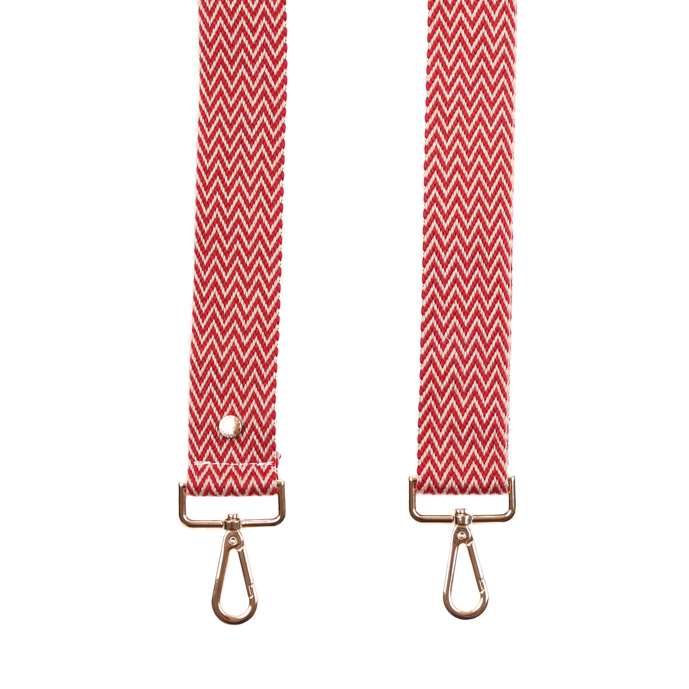 Strap Red Mini Chevron-Pom Pom London