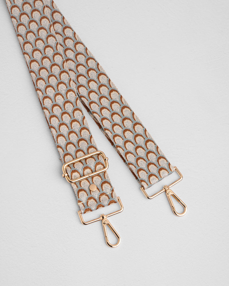Strap Silver & Blue Peacock-Pom Pom London