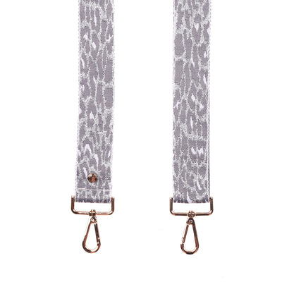 Strap Silver & Grey Leopard-Pom Pom London