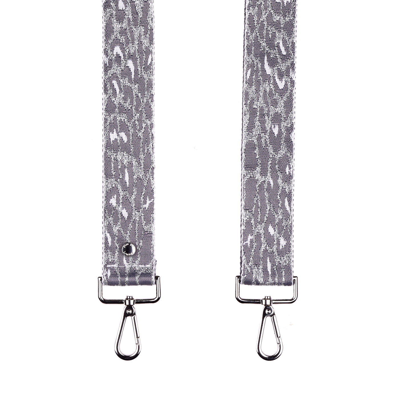 Strap Silver & Grey Leopard - Silver Hardware-Pom Pom London