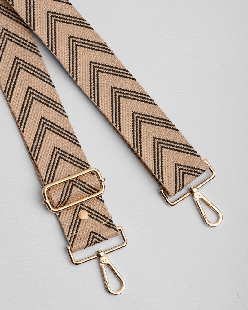 Strap Stone & Black Chevron-Pom Pom London