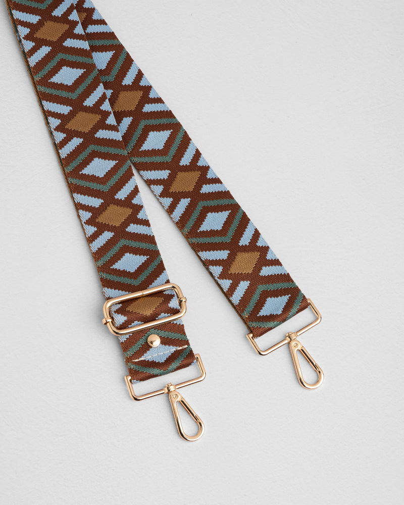 Strap Toffee & Blue Diamond-Pom Pom London