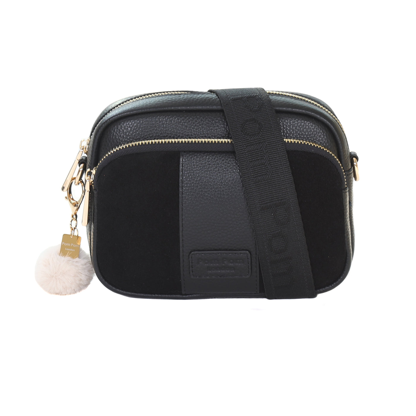 Mayfair Suede & Leather Bag Black