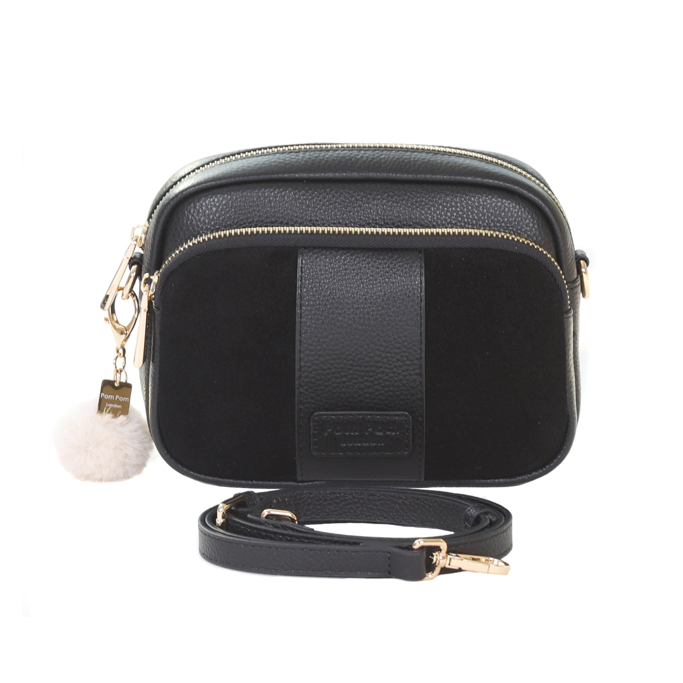 Mayfair Suede & Leather Bag Black