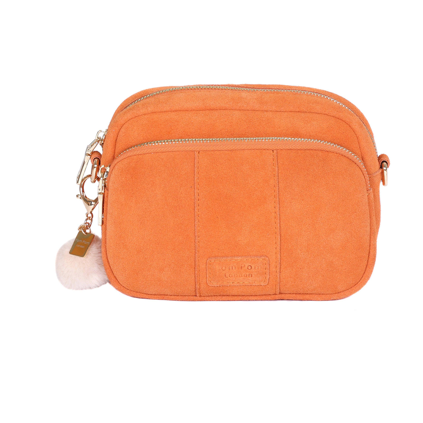 Mayfair Suede Bag Tangerine & Accessories - Pom Pom London