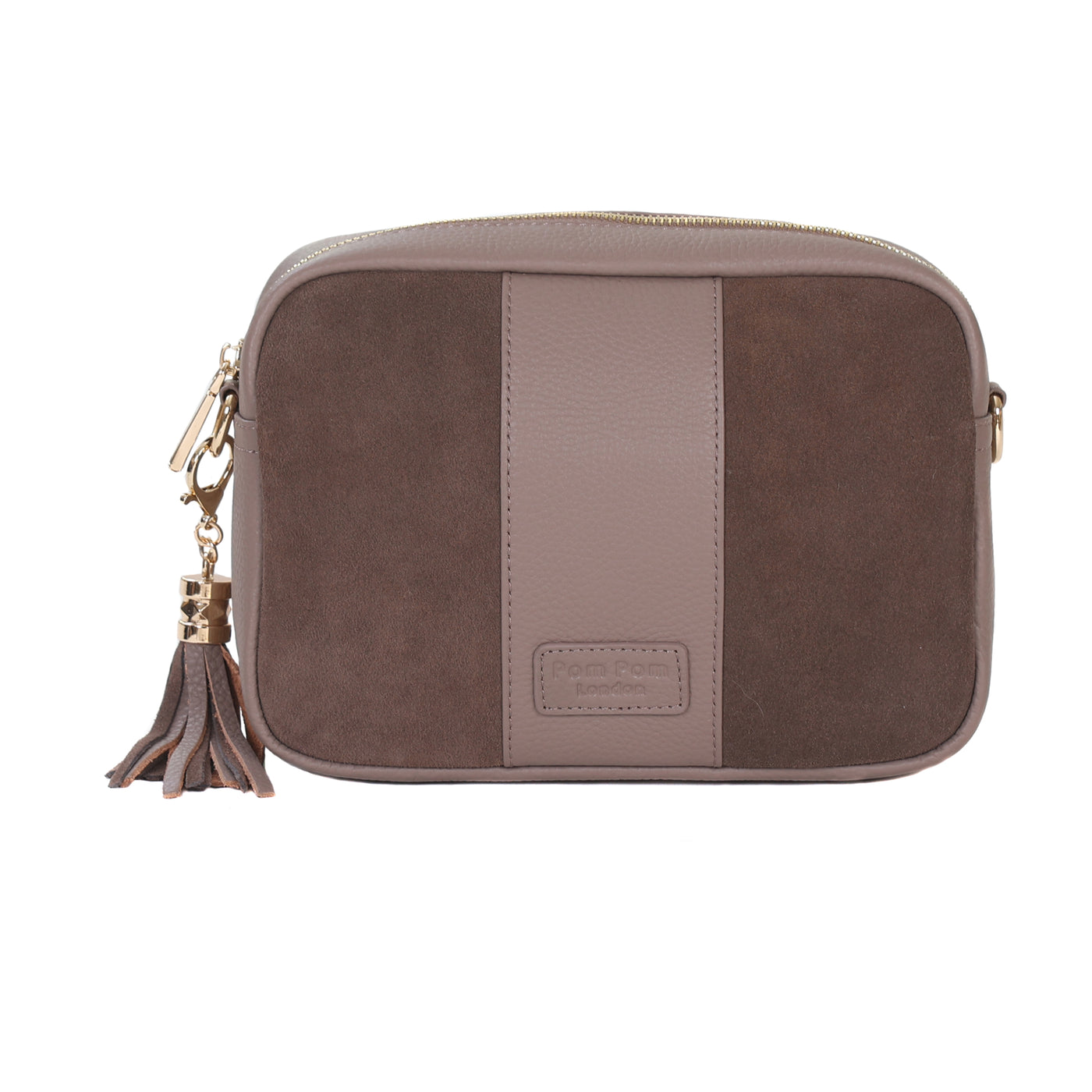 City Suede & Leather Bag Mocha