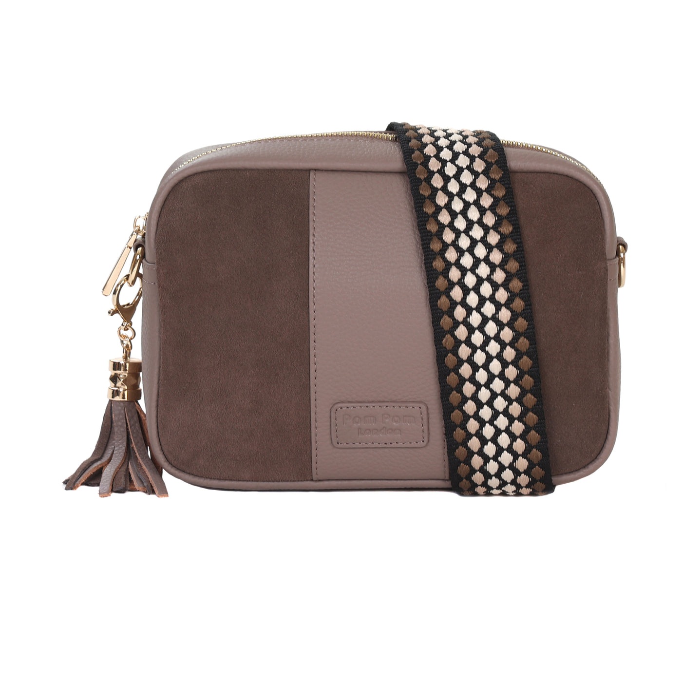 City Suede & Leather Bag Mocha