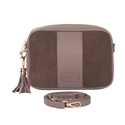 City Suede & Leather Bag Mocha