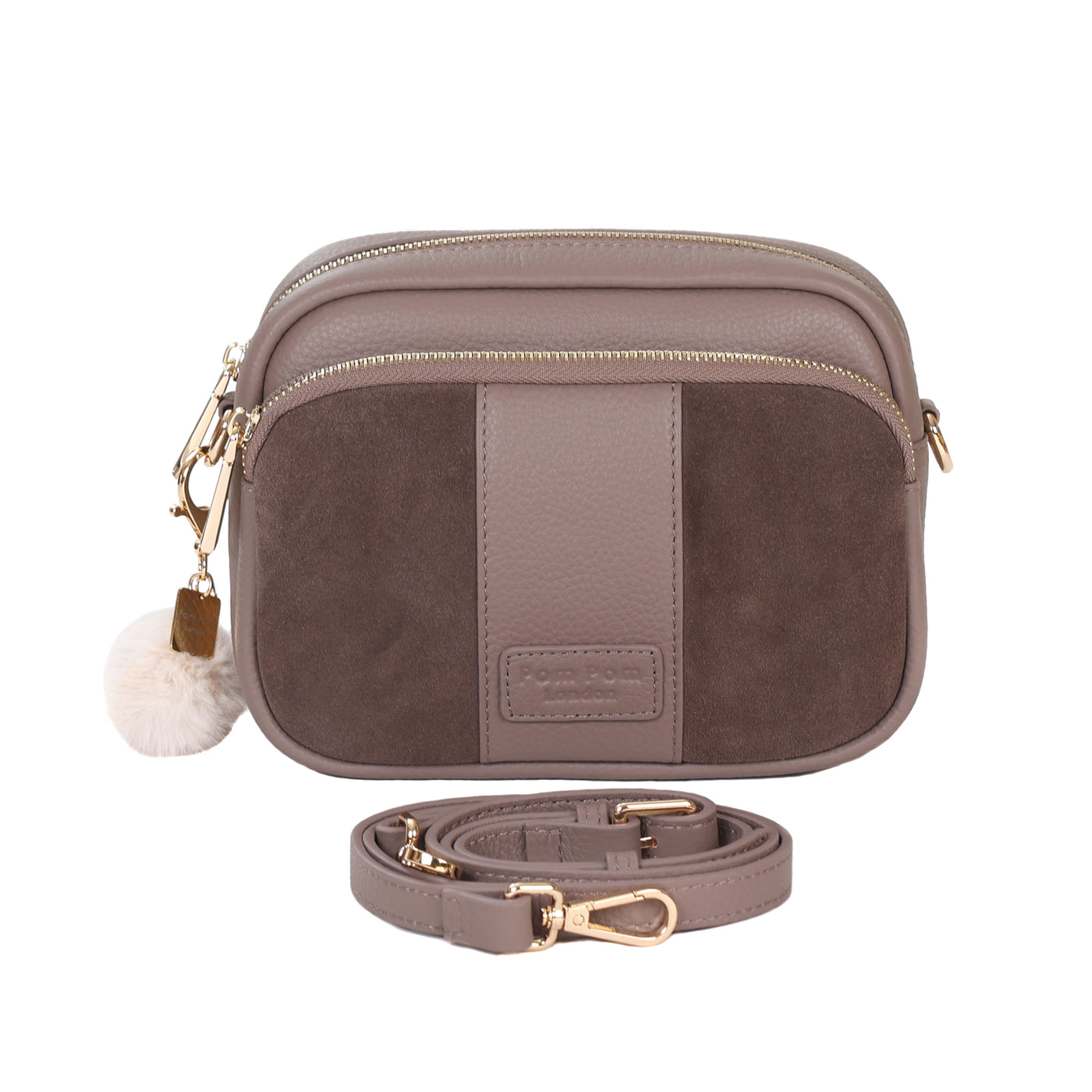 Mayfair Suede & Leather Bag Mocha