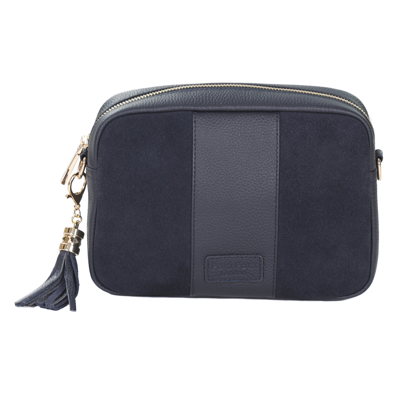 City Suede & Leather Bag Navy