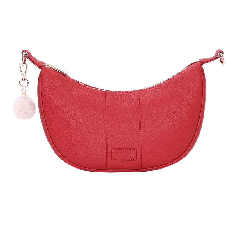 Sutton Sling Bag Crimson Red-Pom Pom London