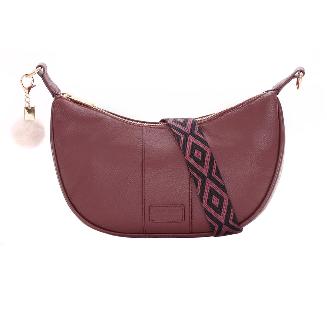 Sutton Sling Bag Deep Burgundy – Pom Pom London
