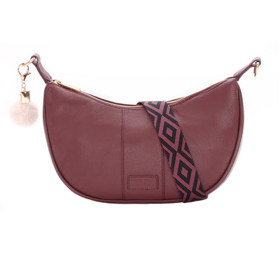 Sutton Sling Bag Deep Burgundy-Pom Pom London
