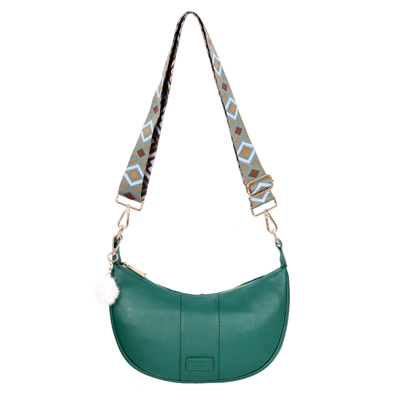 Sutton Sling Bag Madeira Green-Pom Pom London