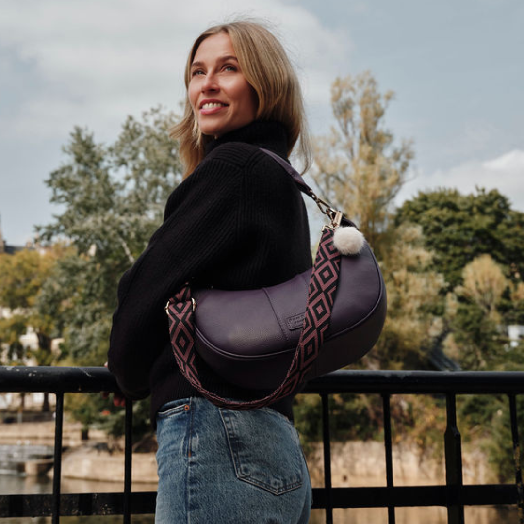 Sutton Sling Bag Purple Nightshade-Pom Pom London
