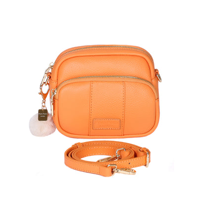 Mayfair MINI Bag Tangerine & Accessories - Pom Pom London