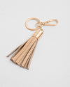 Tassel Keyring Almond Beige