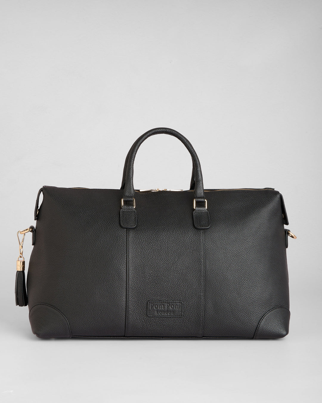Weekend Leather Holdall Bag in Black – Pom Pom London