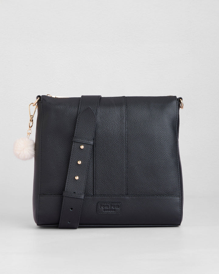 小物 EESETT&Co Westminster Westminster Bag Messenger Tote in Black – Pom Pom London