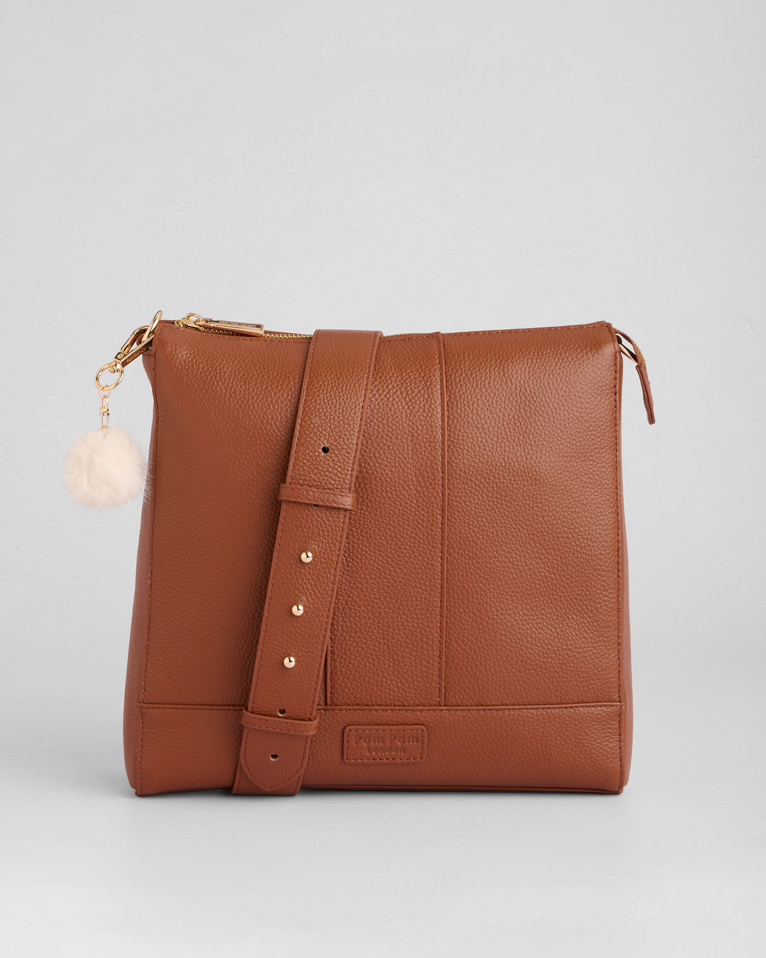 エ*マ様 クロエ Patsy パッツィ レザー スタッズ トートバッグ ボストン Chestnut Leather Messenger Bag | Pom Pom London